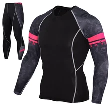 Мужская одежда для фитнеса, набор спортивной одежды для фитнеса, Быстросохнущий мужской компрессионный набор для бега, облегающий спортивный комплект для фитнеса