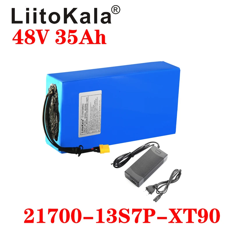Аккумулятор для электрического велосипеда LiitoKala 48 В 35 А · ч 21700 13S7P 1000 Вт|Батарея