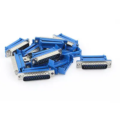 10 шт. Crimp DB25 25 Pin Мужской IDC обжимной разъем для плоского ленточного кабеля