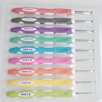 

9Pcs/Set Ergonomic Crochet Hook Set Crochet Needles Knitting Needle Sewing Accessories
