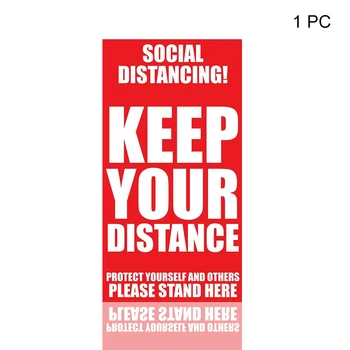 

Social Distancing Warning Sticker Groceries Pharmacies Keep Your Distance Public Area Floor Decals Crowd Control Safety Sign