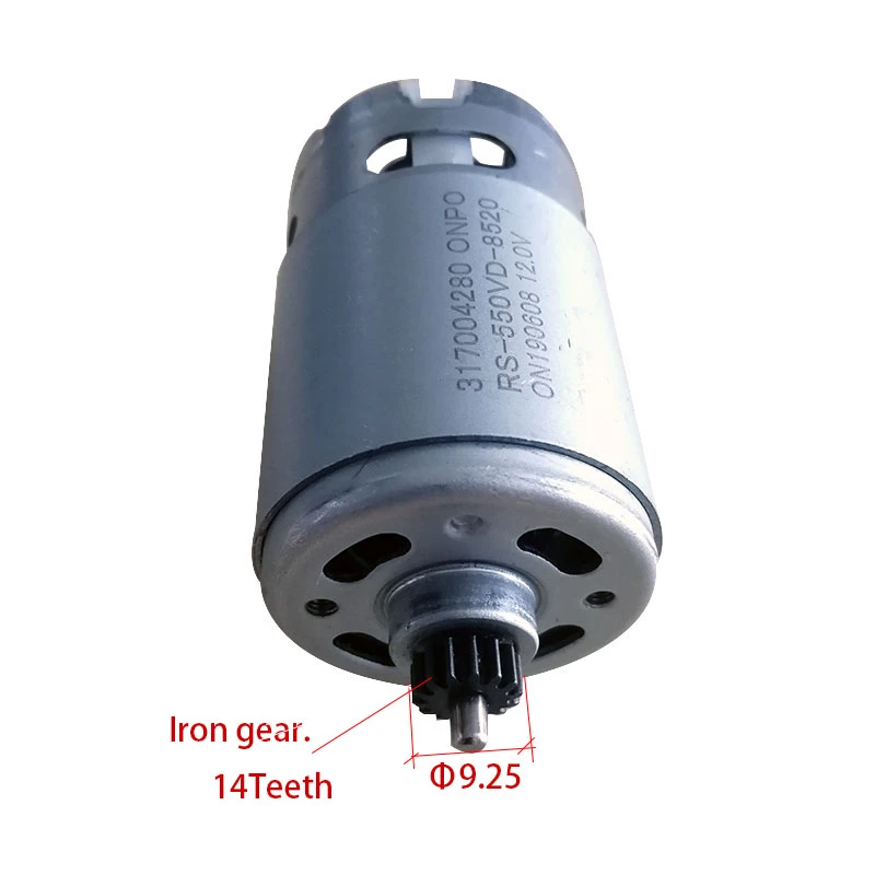 Insulated Power Source Power Tool Accessories Stable RS-550 Micro DC Motor DC 12-24V 22000 RPM Electric Motor High Reliability for Electric Screwdriver 
