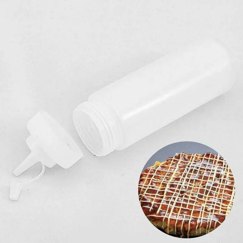 1pc 240ml Plastic Sauce Bottle Squeeze Pot Squeeze Pot Chocolate Sauce Bottle Jam Tomato Salad Bottle Squeeze Bottle