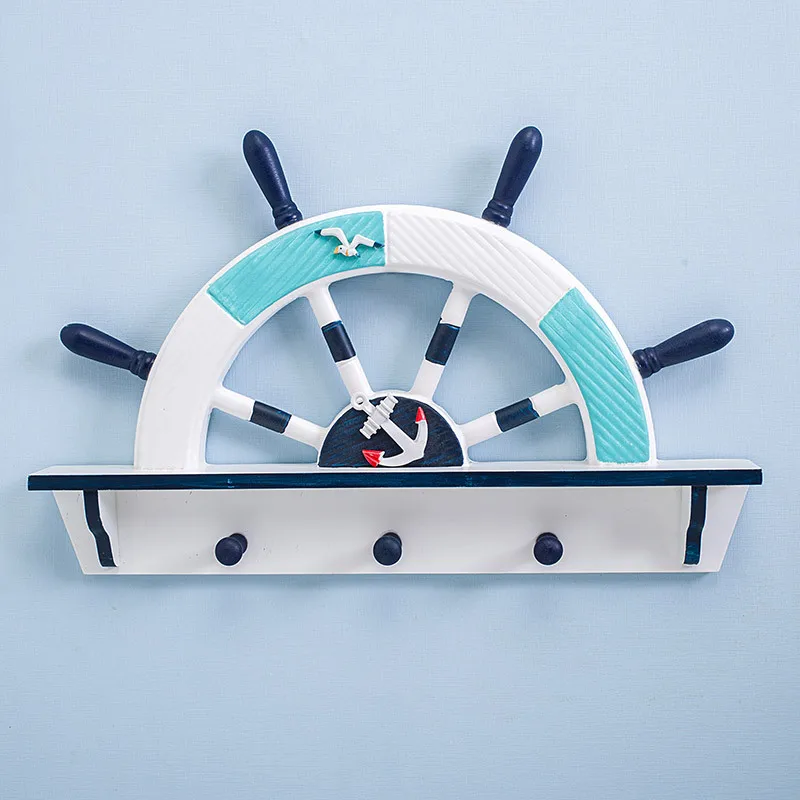 Mediterranean Ship Wheel Shelf for Kids Room babiesdecor.myshopify.com