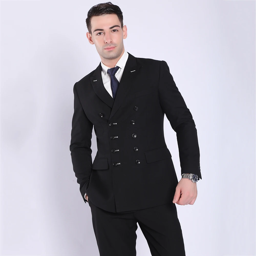 Серый двубортный Свадебный Мужской костюм trajes para terno masculino, мужские костюмы, комплекты из 2 предметов, мужской костюм Homme Mariage Slim Fit