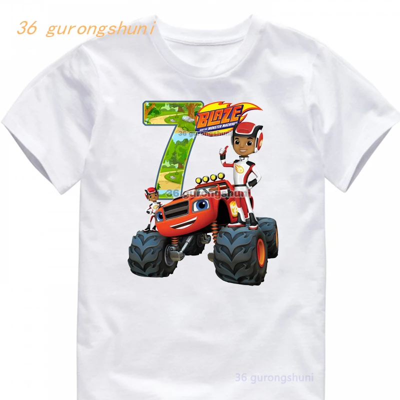 T Shirt Kids T Shirt Girls T Shirt Girls Tee Shirt Anime Cartoon t Shirt For Girls children Boys clothing Blaze And The Monster Machines