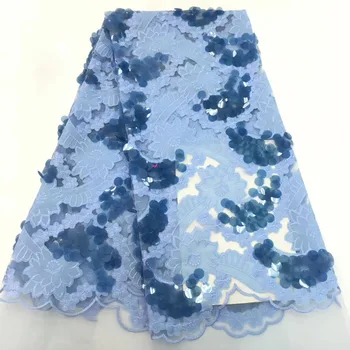 

Beaded African Lace Fabric For Women Dress DIY Sewing Cloth Fabric Material High quality French Embroidered Tull Lace Fabric