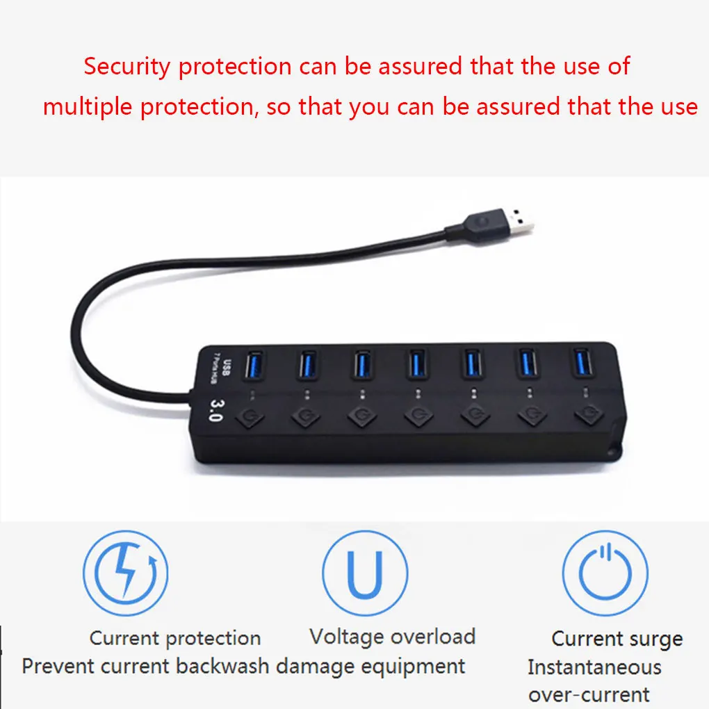 Компьютер 1 до 4/7 usb порты USB3.0 адаптер разветвитель концентратор защита от короткого замыкания высокая скорость передачи данных