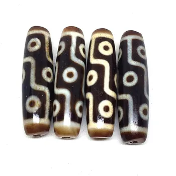 

4pcs/lot Natural Agate King 9 eyes Old Amulet Tibetan Dzi Beads for Bracelet Necklace DIY Jewelry Making Fine Beads