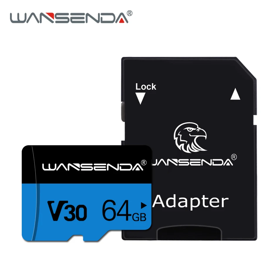 Wansenda Micro SD карта памяти 4 ГБ 8 16 32 64 128 256 TF Бесплатный адаптер розничная