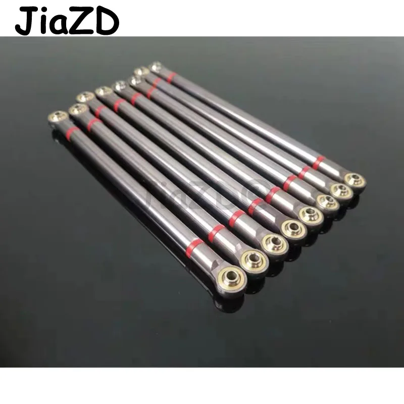 8pcs/lot Aluminum Alloy Link Rod 313MM Wheelbase for 1/10 RC Car Crawler SCX10 RC Car Accessories W11 8pcs/lot Aluminum Alloy Link Rod 313MM Wheelbase for 1/10 RC Car Crawler SCX10 RC Car Accessories W11