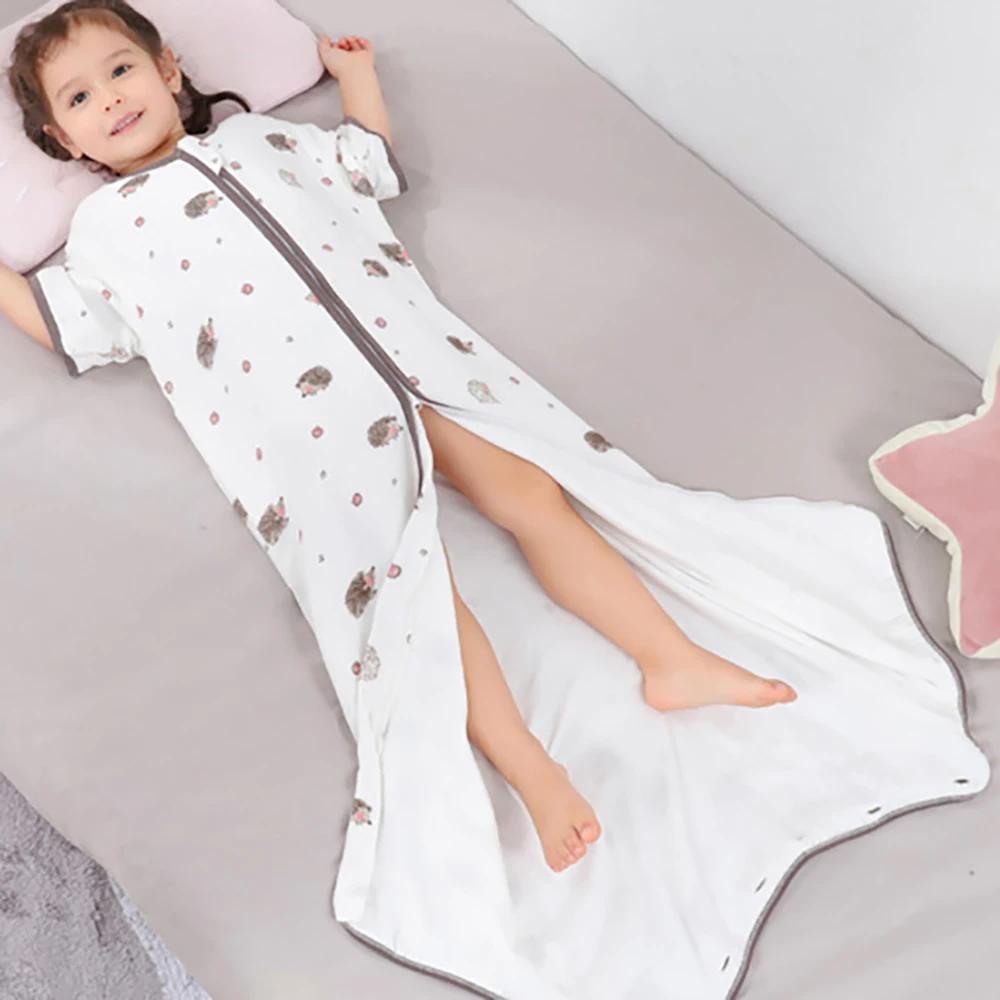 Sleeping Bag For Children 1-5Years Removable Sleeves Anti-Kick Quilt 1Tog