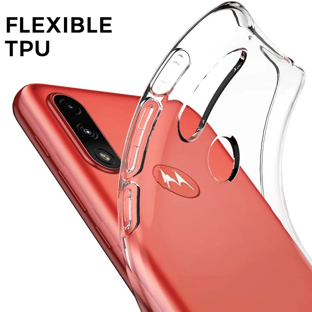 mobile phone case with belt loop Case For Motorola Moto E7 Power TPU Silicone Clear Fitted Bumper Soft Case For Moto E7 Power Phone Transparent Back Cover flip cover with pen