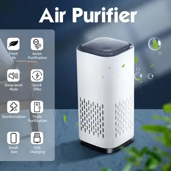 

Ozone Generator Deodorizer Air Purifier Mini USB Rechargeable Fridge Purifier Portable Air Space Clear Odor for Office Car Room