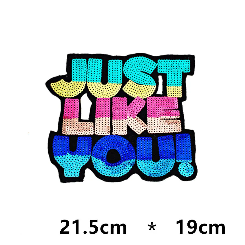 Новые буквы с блестками патчи модная аппликация lron на патч для одежды сумки DIY