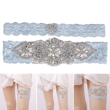2 шт./компл. бедра замысловатые Бисер Портативный подарок кружевные подвязки эластичные ежедневные вечерние ногу с цветочным рисунком для свадебных торжеств Стразы Выходные туфли на выпускной бал