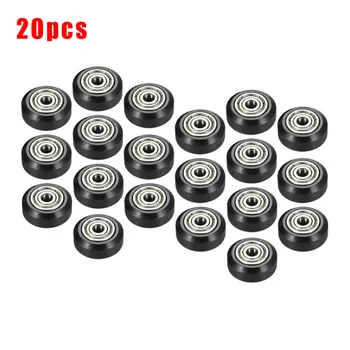 

20Pcs Passive Round Pulley Printer Plastic Model Round Bearing With Bearing