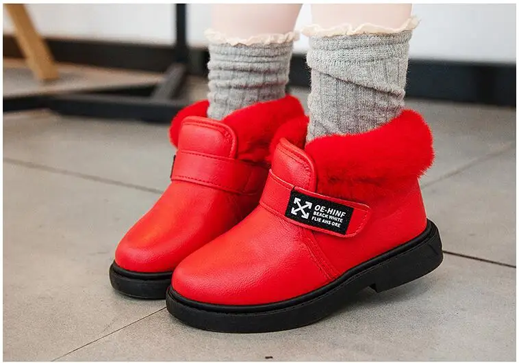 Free shipping Baby Snow Boots girls Flat Lace Up Winter Plus Size Platform Ladies Warm Boys Shoes New Girls Boots Female