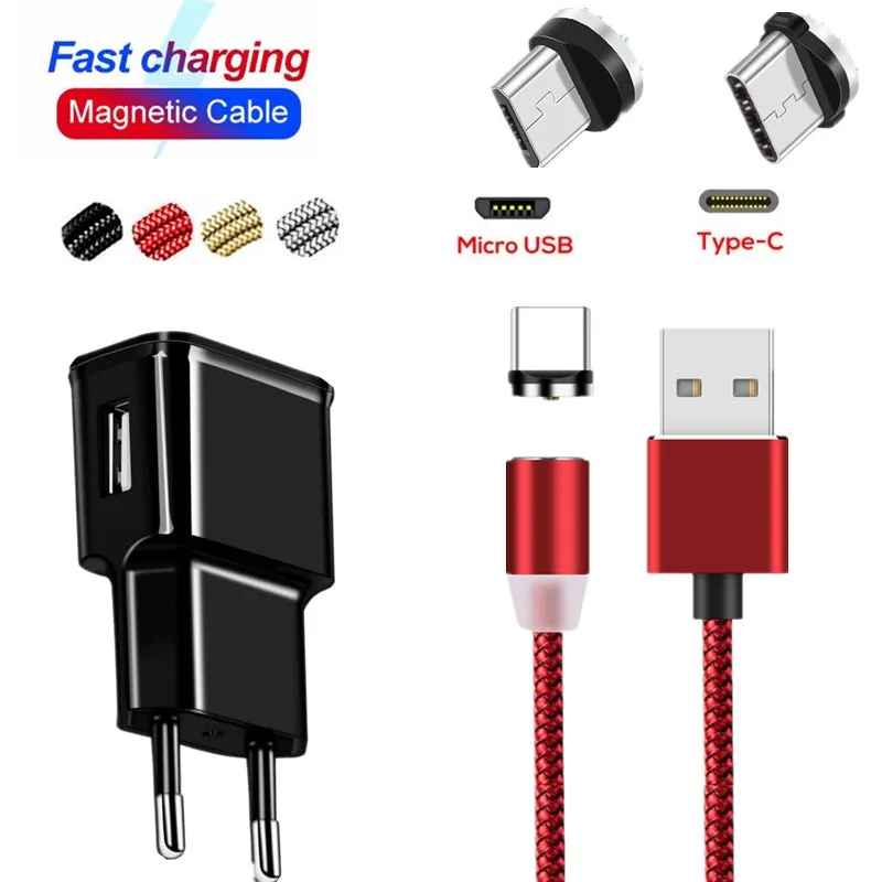 Магнитный usb кабель для зарядки mi cro USB C шнур Xia 9 huawei p30 lite pro p10 p6 p7 p умный магнит