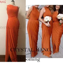 orange satin bridesmaid dresses