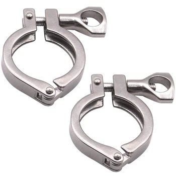 

Stainless Steel 304 Single Pin Heavy Duty Tri Clamp with Wing Nut for Ferrule TC 2 Inch (Pack Of 2)