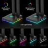 Havit TH630 RGB Headphones Stand with 3.5mm AUX and 2 USB Ports, Headphone Holder for Gamers Gaming PC Accessories Desk ► Photo 2/6