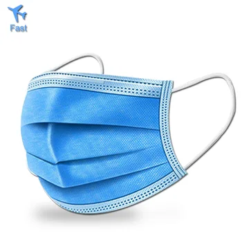 

3 Layer Non Woven Face Mouth Masks Dust Mask Earloops Masks Thickened Disposable Mouth Mask For Personal Health