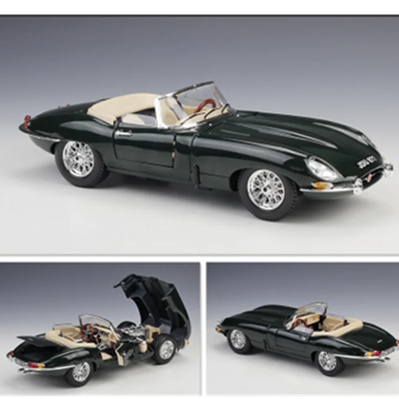 Коллекция 1:18 весы 26 см e-тип купе модель спортивного автомобиля литье под давлением сплав классический античный дисплей автомобиля для детей и взрослых - Цвет: Green