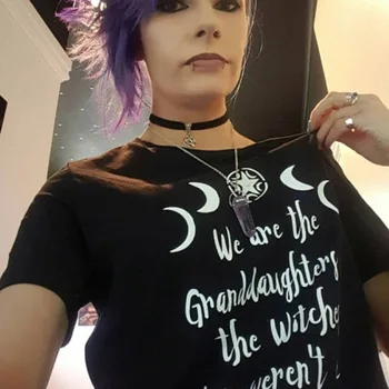 

We Are The Grandadaughter Harajuku T Shirt Women Summer Causal Tops Gothic Clothing Vintage Plus Size Cotton Tees Drop Shipping