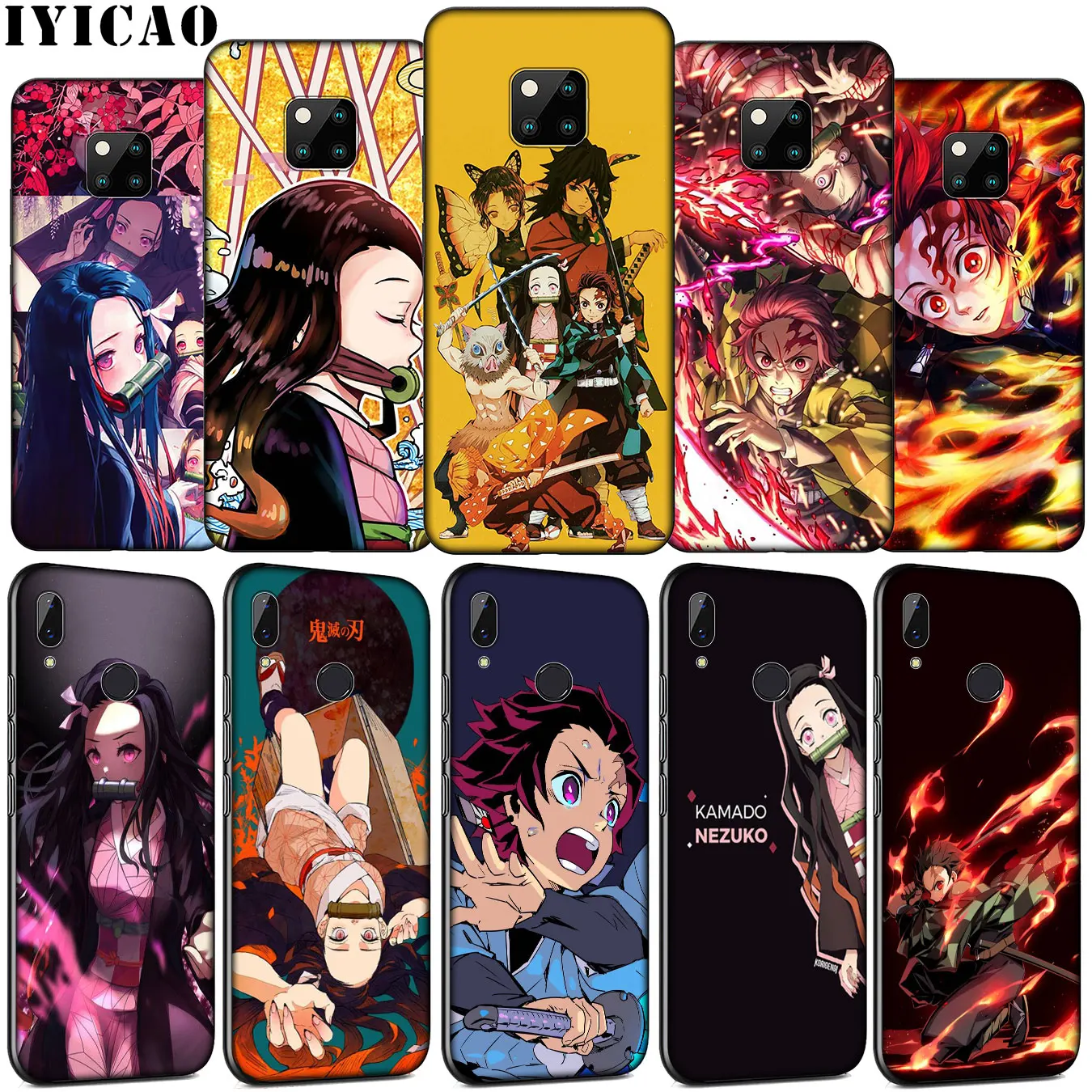 Демон убийца Kimetsu без Yaiba чехлы для мобильного телефона из мягкого силикона чехол