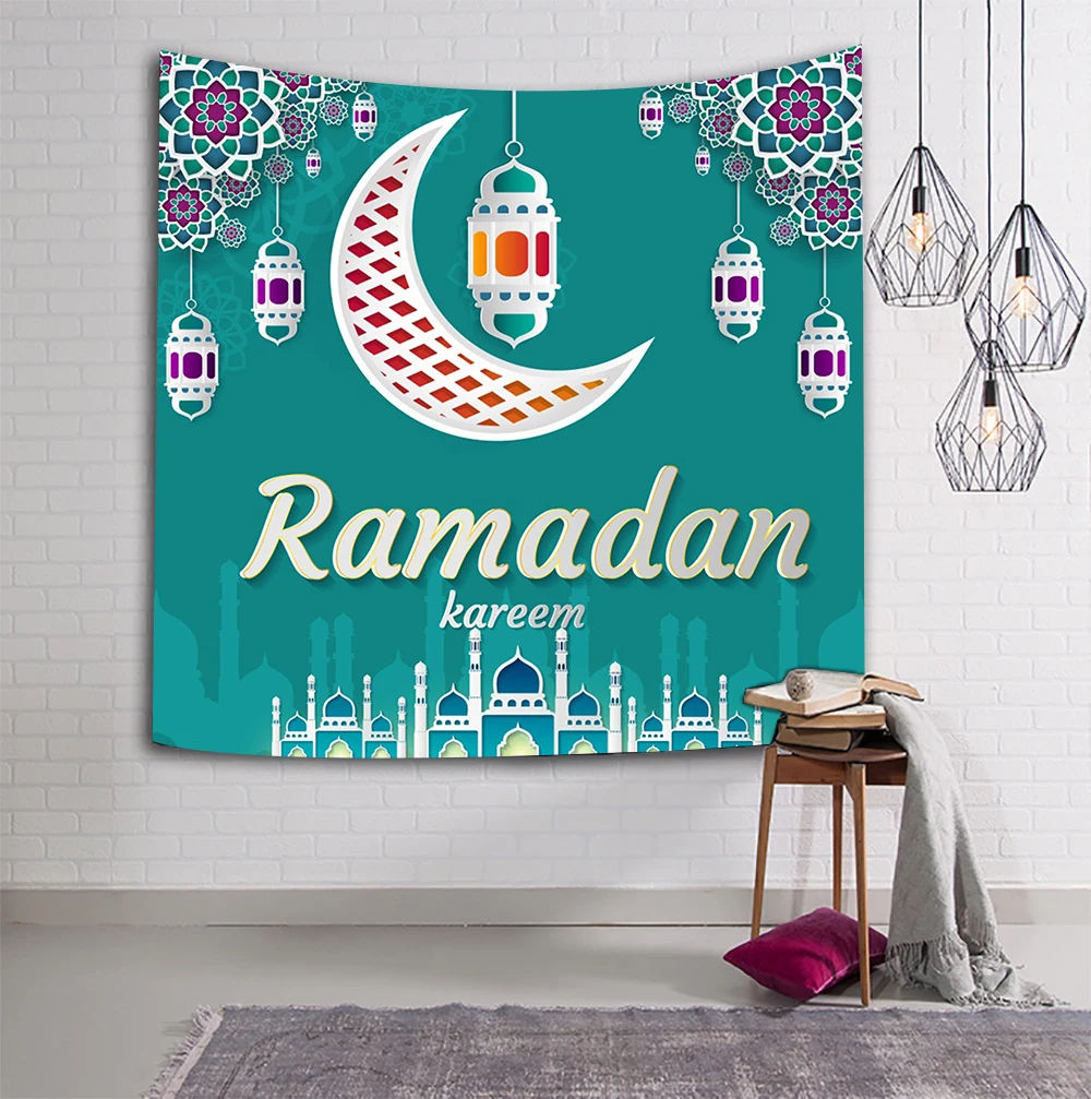 Simsant Ramadan фестиваль гобелен тропические листья Мандала искусство настенный для