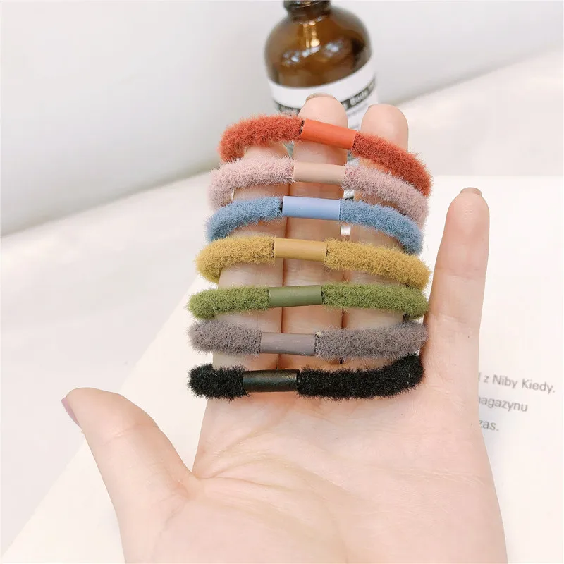 

Autumn Women Girls Elastic Hair Band Scrunchies Solid Fashion Ponytail Holder Rope Hairbands Korean Style Accessories Ties
