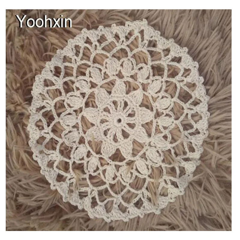 

New Cotton Placemat Cup Coaster Pot Mug Holder Kitchen Drink Table Placemat Cloth Lace Crochet Christmas Doily Handmade Pad