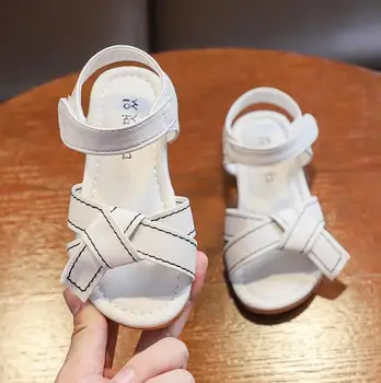 

Girls Cute Sandals Summer New Fashion Flat Girl Single Beach Shoes Kids Princess Shoes Girls Shoes Size 21-30