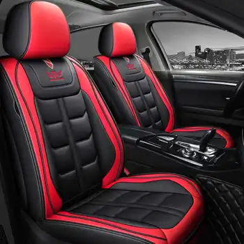 

Car Seat Cushion Cover Full Luxury PU Leather Waterproof Breathable For chevrolet sonic For toyota camry corolla 2018 Trucks SUV