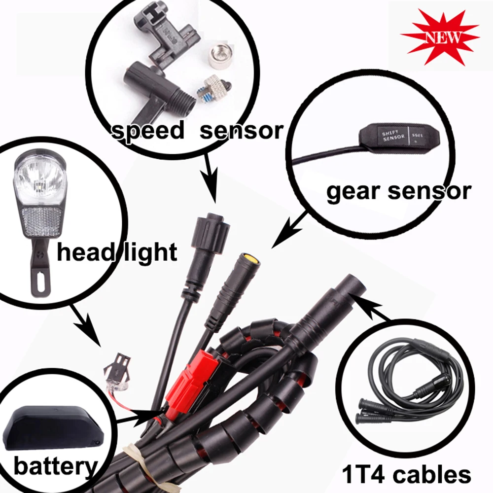 Сменный контроллер двигателя Bafang bbs01 bbs02 bbshd 8fun 250 Вт/350 Вт/500 Вт/750 Вт/1000 Вт комплект