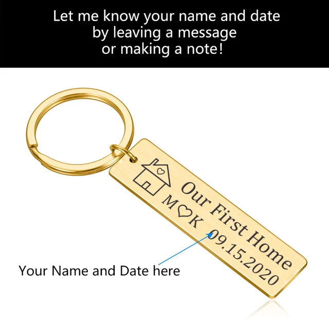 Notre Premier Porte Cles Personnalise Pour Couple Date Et Initiales Romantique Cadeau D Anniversaire De Saint Valentin Cadeau D Amour Pour Les Familles Aliexpress