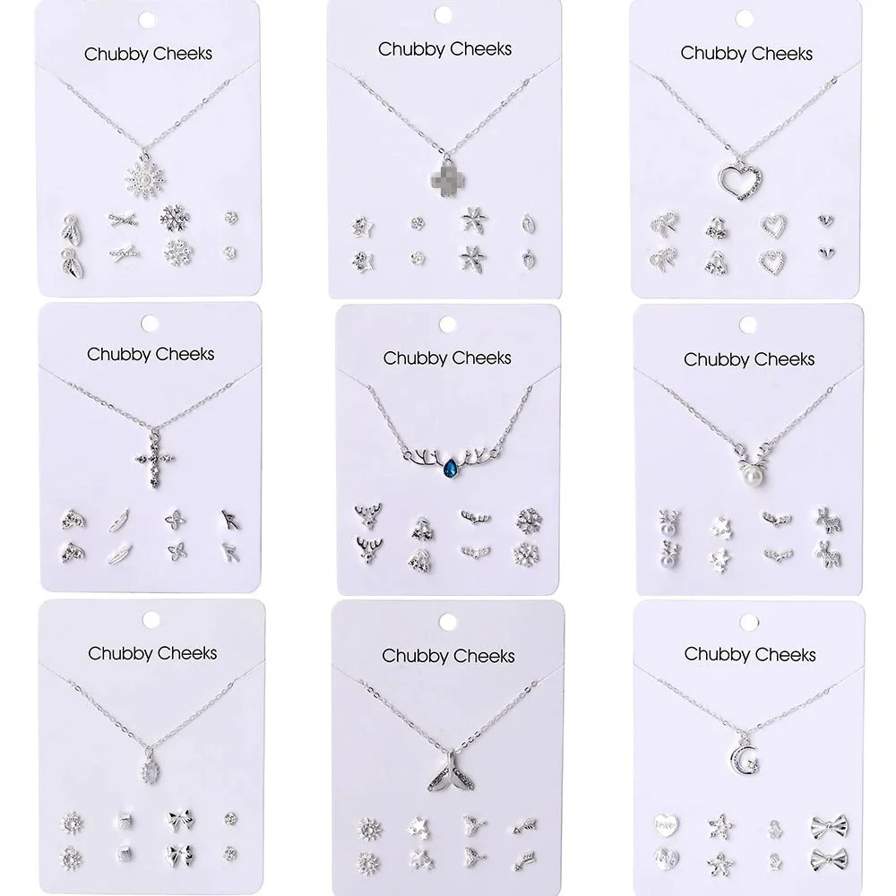 VKME Korean version necklace earrings set jewelry NE+EA women's earrings necklace new 2019 party gift