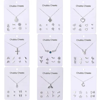 VKME Korean version necklace earrings set jewelry NE+EA women's earrings necklace new 2019 party gift