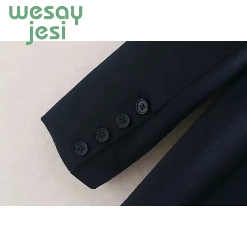 Vintage Women Blazer stripe Asymmetry Workwear new Blazer Pockets Jackets Female Retro Suits casual Streetwear women