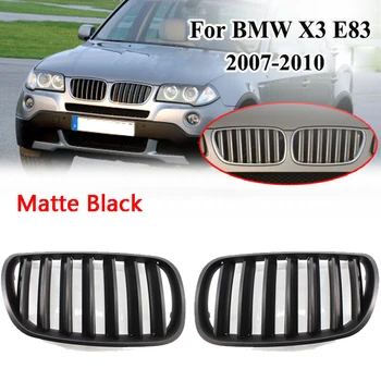 

Car Front Bumper Front Kidney Grille Bumper Matte Black Front Center Kidney Grille for BMW E83 X3 2007-2010 Grill Facelift