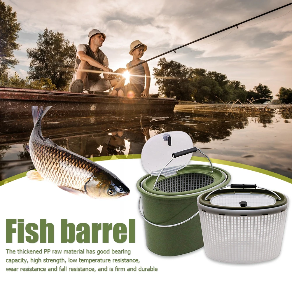 Outdoor Fishing Bucket Breathable Live Fish Storage Box Fishing Tackle  Container