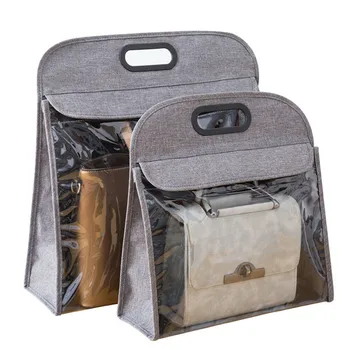 

Portable Handbag Dust Cover Leather Bag Hanging Storage Pouch Closet Organizer