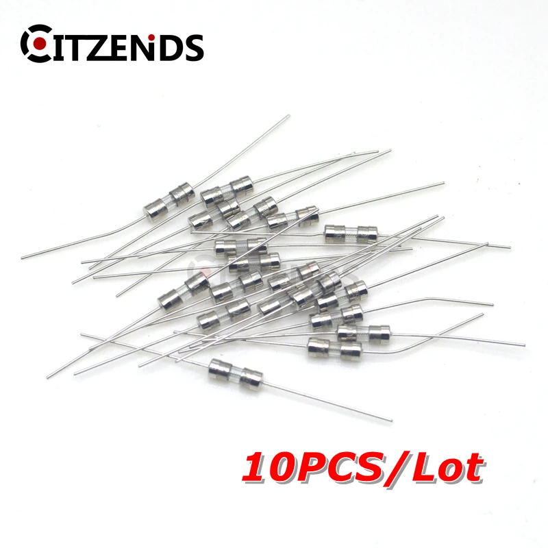 

10Pcs 3.6*10 3*10 4*11 Glass fuse Fast/Slow blow 250V 0.5A 1A 2A 3A 3.15A 4A 5A 6.3A 10A 15A with legs F/T type 3.6x10 3x10 4x11