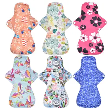 

5Pcs Reusable Washable Floral Menstrual Pad Leak Proof Extra Large Panty Liner