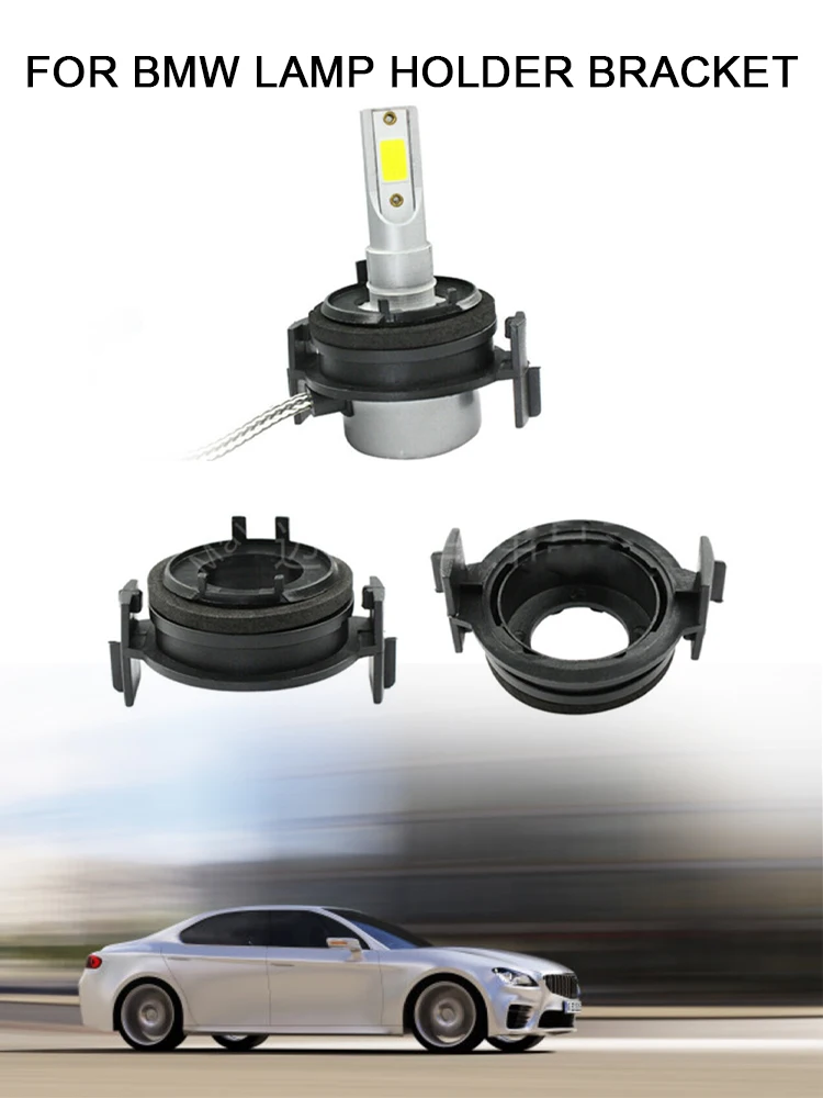 2pcs H7 led Headlight Bulbs Adapters Holders For BMW E46 3Series 325ci