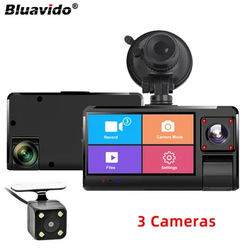 

Bluavido 3 Cameras Simultaneously Recording Car DVR FHD 1080P Night vision Video Registrator Recorder 24 Hours Parking monitor