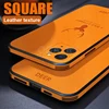 Square Leather Cover For iPhone 12 Pro Max 12 Pro Case For iPhone 12 11 Pro Max XS 12Pro X XR Cover Luxury Shockproof Deer Cases