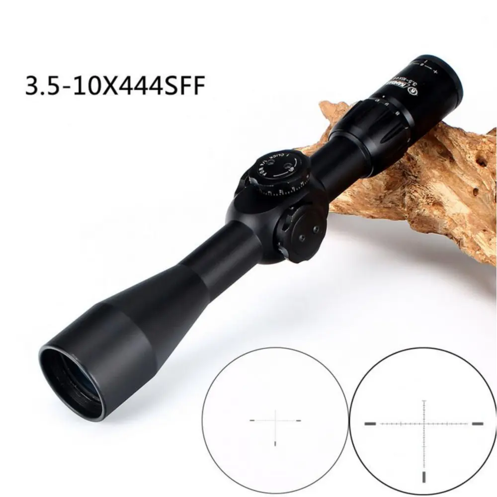 

KANDAR 3.5-10X44 SFF First Focal Plane Hunting Riflescopes Side Parallax Glass Etched Reticle Low Profile Turrets Rifle Scope