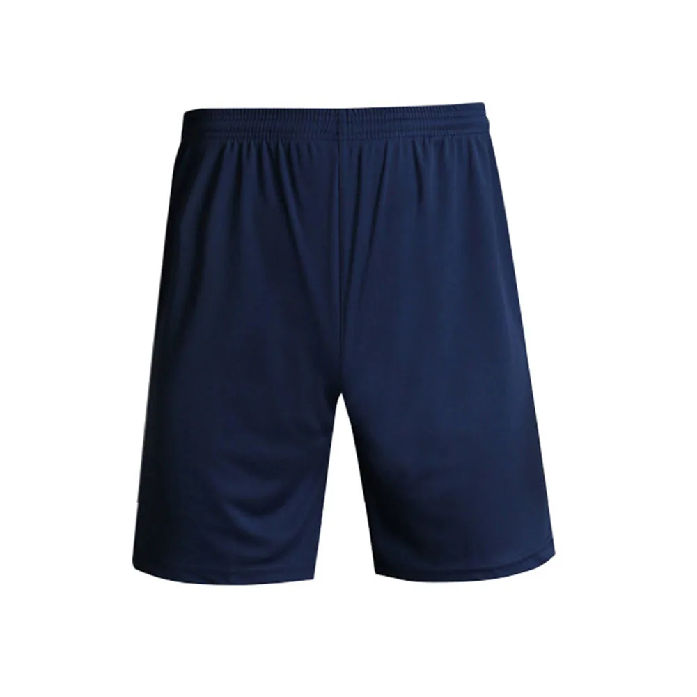 Взрослые футбольные штаны мужские и женские дышащие впитывающие пот быстросохнущие футбольные шорты Командные тренировочные штаны для бега - Цвет: Navy Blue